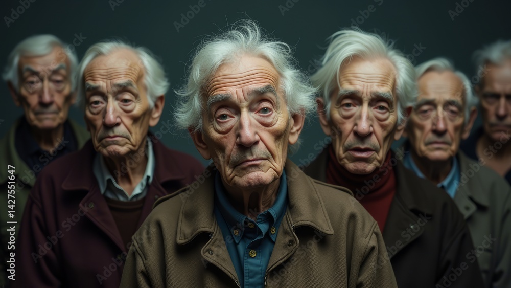 A group photo of elderly people A group photo of elderly people
