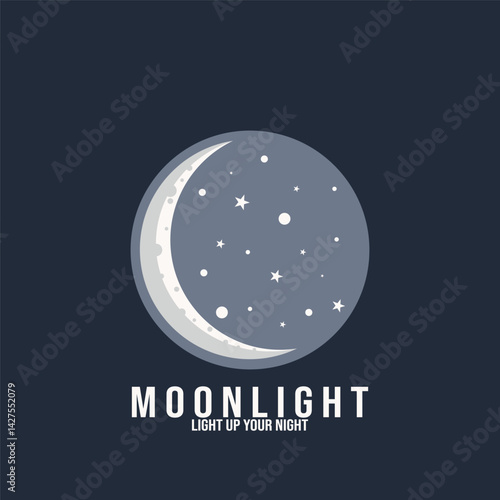 Moon Sun Mosaic abstract icon vector illustration template design