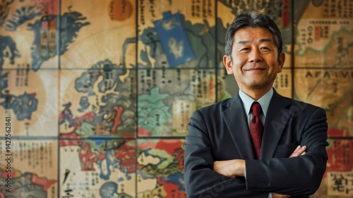 Wallpaper Mural ビジネス雑誌の表紙風の男性ビジネスマン（社長・起業家・役職・専門家） Torontodigital.ca