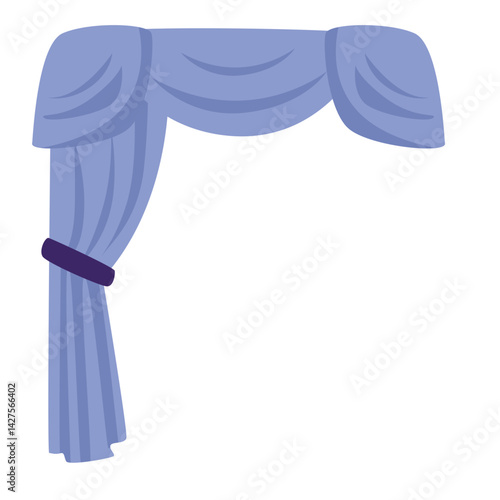 Element Curtain Right-side purple curtain with sparkly star and dot patterns. A whimsical touch perfect for magical, dreamy spaces and celestial-themed interiors.3