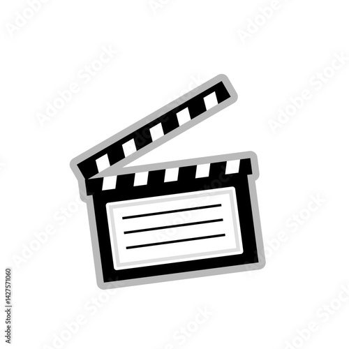 movie clapper board vector illustration