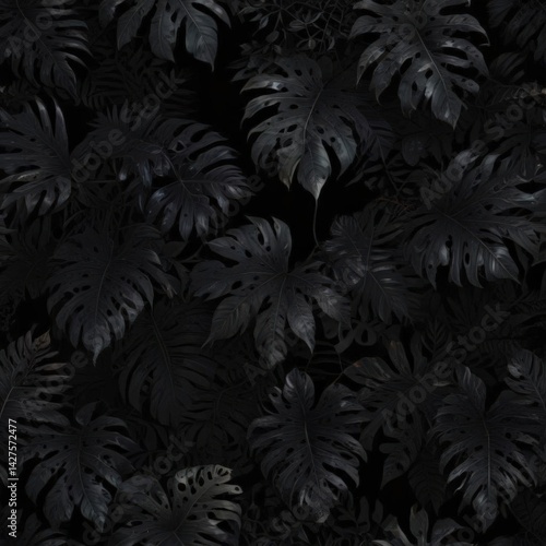 Wallpaper Mural seamless floral pattern, seamless floral background, black and white seamless pattern Torontodigital.ca