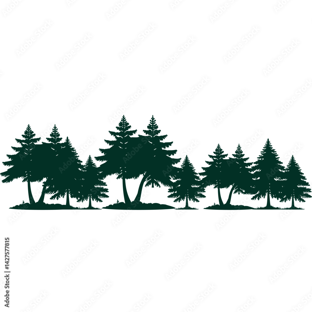 Obraz premium Pine Trees Vector