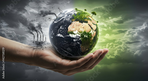 Earth with Industrial Contrast