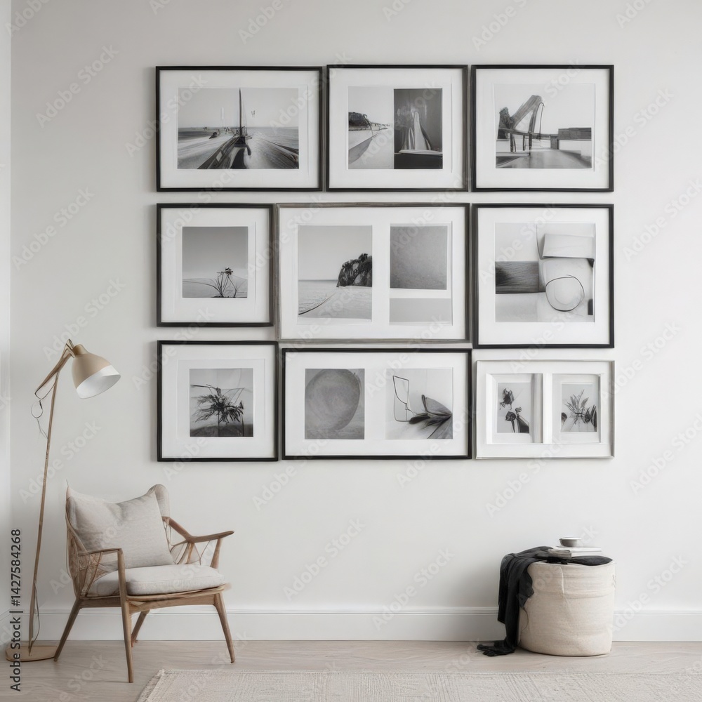 Fototapeta premium modern living room, living room interior, living room interior with furniture