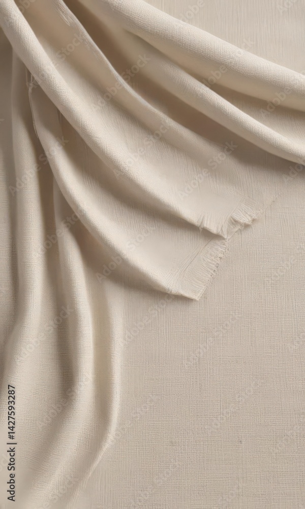 Fototapeta premium White jute hessian photography background, subtle twill weave , twill, white
