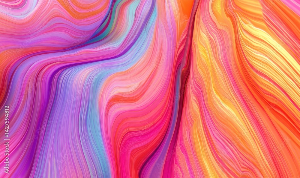 Fototapeta premium Abstract colorful swirls, vibrant paint texture, background design, graphic art, website backdrop