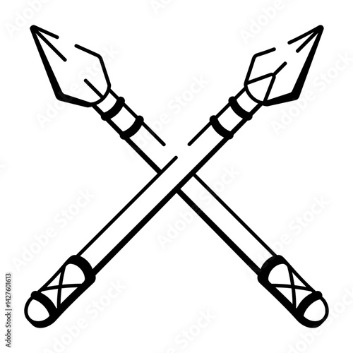 A sketchy style icon of javelin
