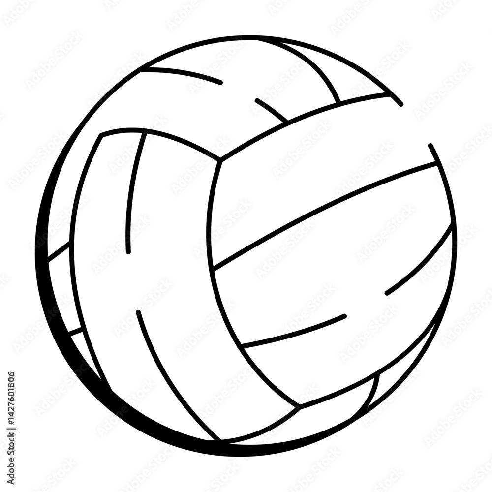 Fototapeta premium A hand drawn style icon of water polo 