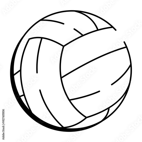 A hand drawn style icon of water polo
