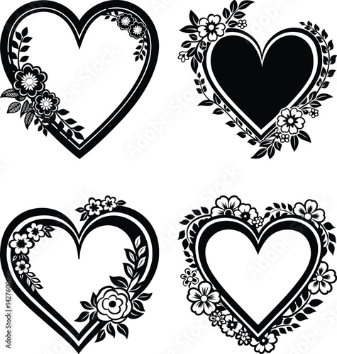 Floral Custom Heart svg