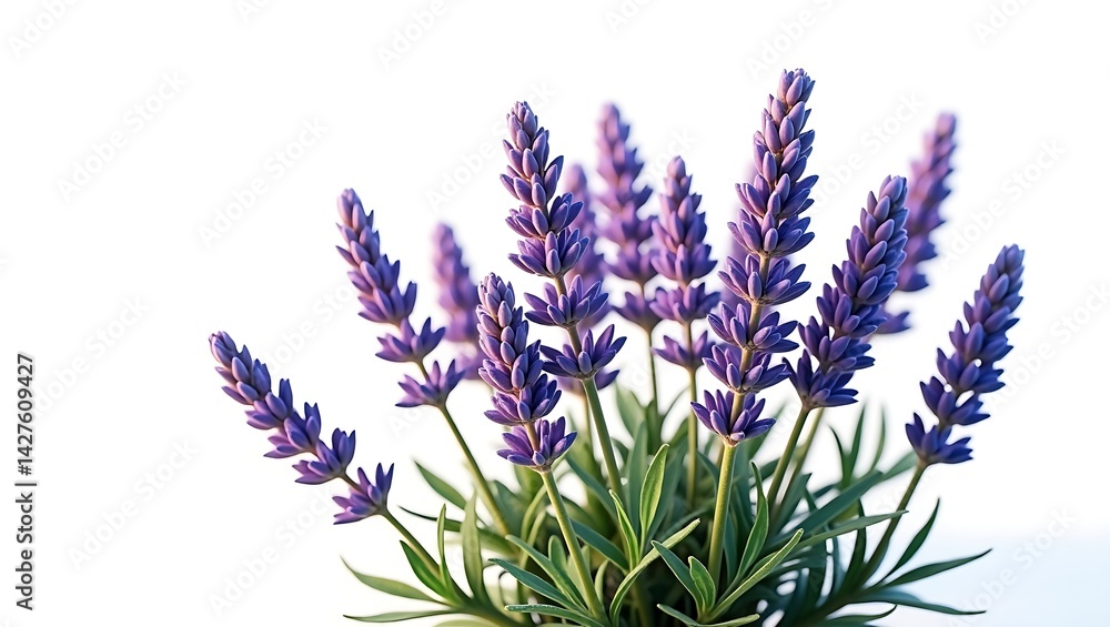 Naklejka premium Lavender Bush with Sunlight 