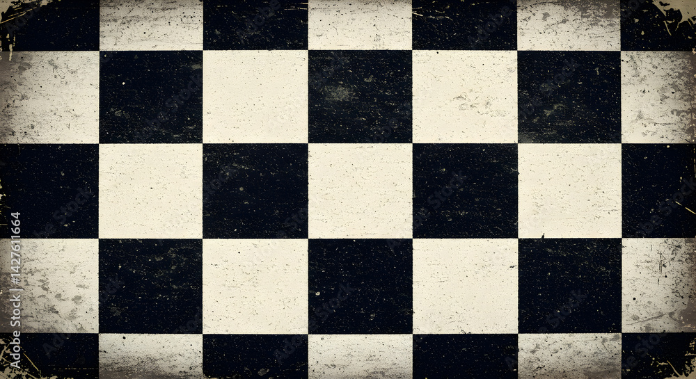 Distressed Checkered Pattern Background With Grunge Texture For Creative Use Distressed Checkered Pattern Background With Grunge Texture For Creative Use