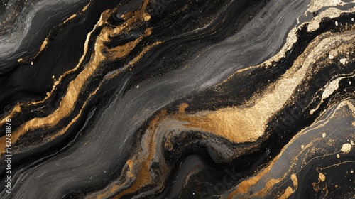Obraz na płótnie A textured abstract background with a mix of rough and smooth elements, combining earthy tones and metallic highlights for a visually intriguing and unique effect. w salonie