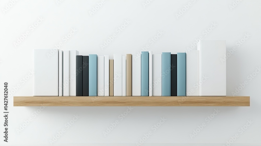 Minimalist Bookshelf Modern Home Decor with Simple Design. Minimalist Bookshelf Modern Home Decor with Simple Design.