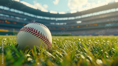 Baseball on the Field Game Day Ready.