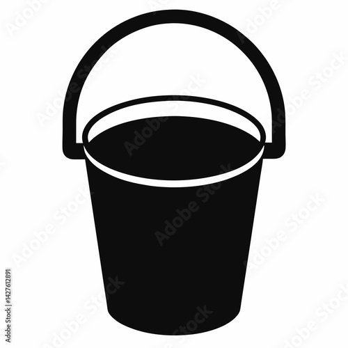 metal bucket isolated on white