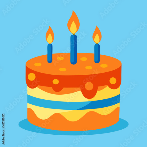 birthday cake with candles