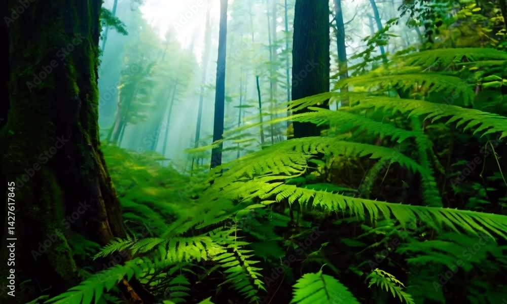 Tropical Forest in the Morning | Lush Green Landscape at Dawn Tropical Forest in the Morning | Lush Green Landscape at Dawn