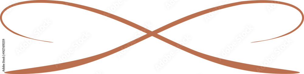 Obraz premium Elegant Decorative Wavy Line Element