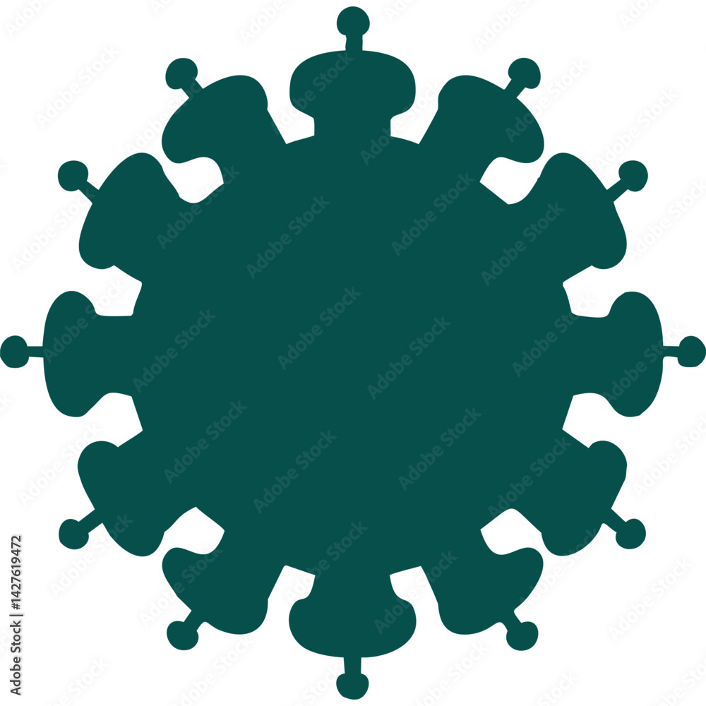 Fototapeta premium Silhouette Virus Shape
