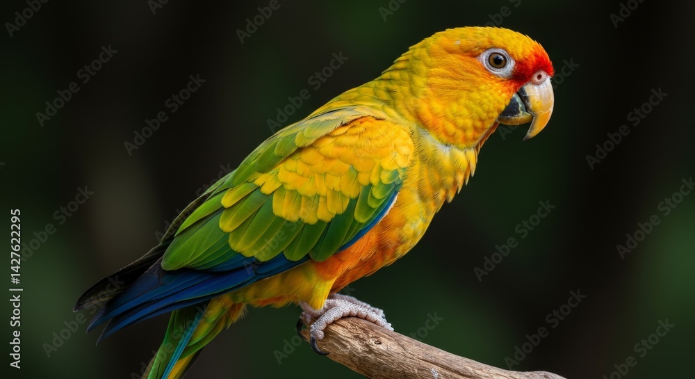 Fototapeta premium Parrot Detail Close-up on Branch