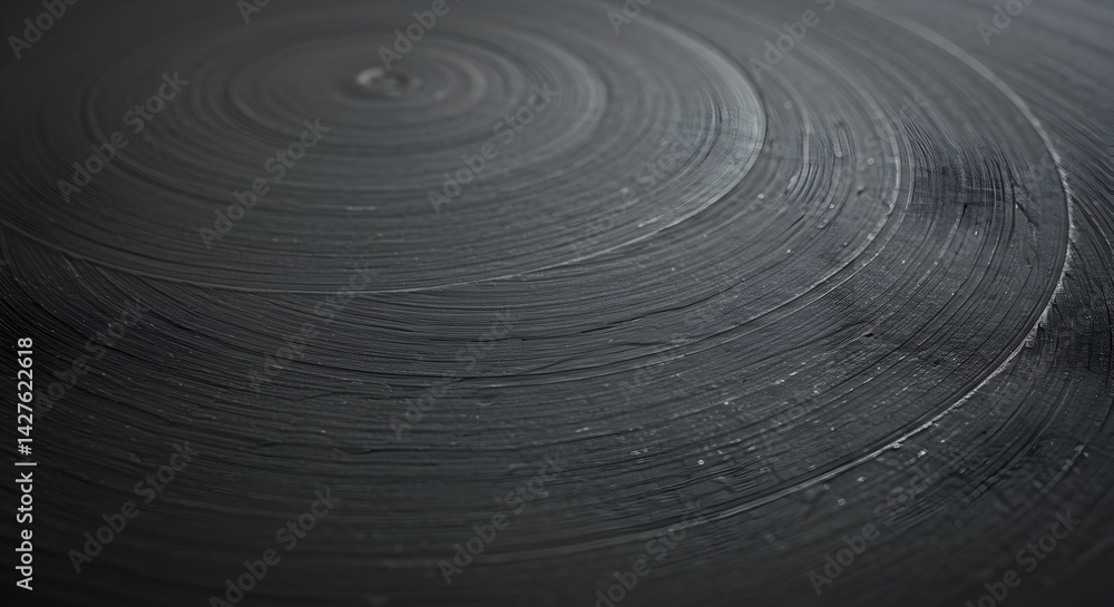 Obraz premium Dark Circular Texture Background With Concentric Lines For Creative Projects