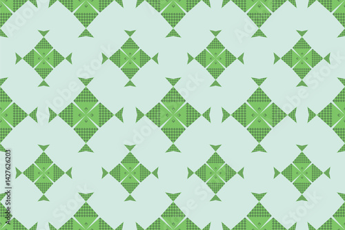 seamless pattern with green leaves