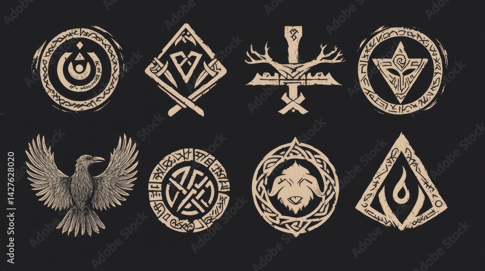 Celtic Knotwork Tribal Symbols Design Pack. Celtic Knotwork Tribal Symbols Design Pack.