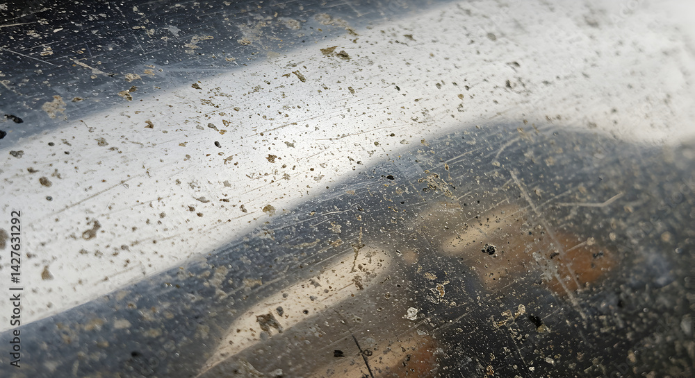Obraz premium Abstract Detail Of Dirty And Scratched Metal Surface Showing Wear And Tear