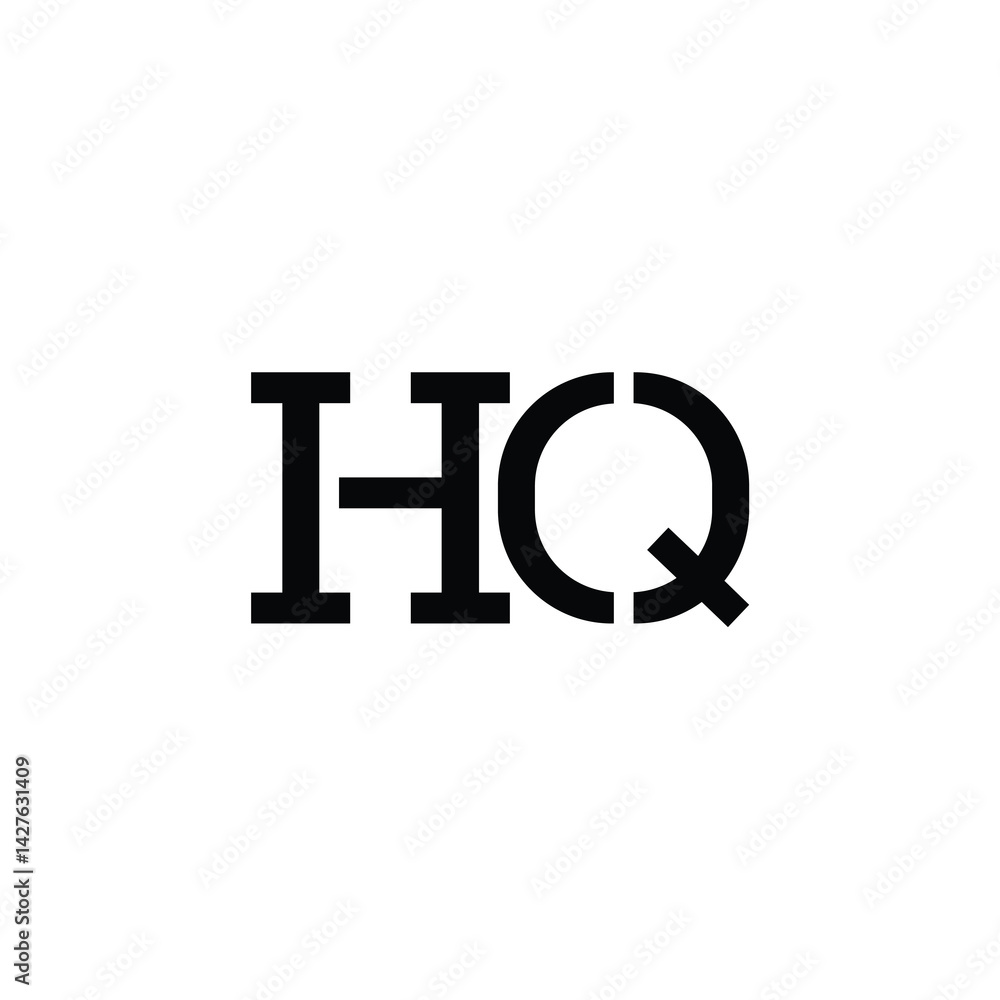 HQ monogram logo design letter text name symbol monochrome logotype alphabet character simple logo HQ monogram logo design letter text name symbol monochrome logotype alphabet character simple logo
