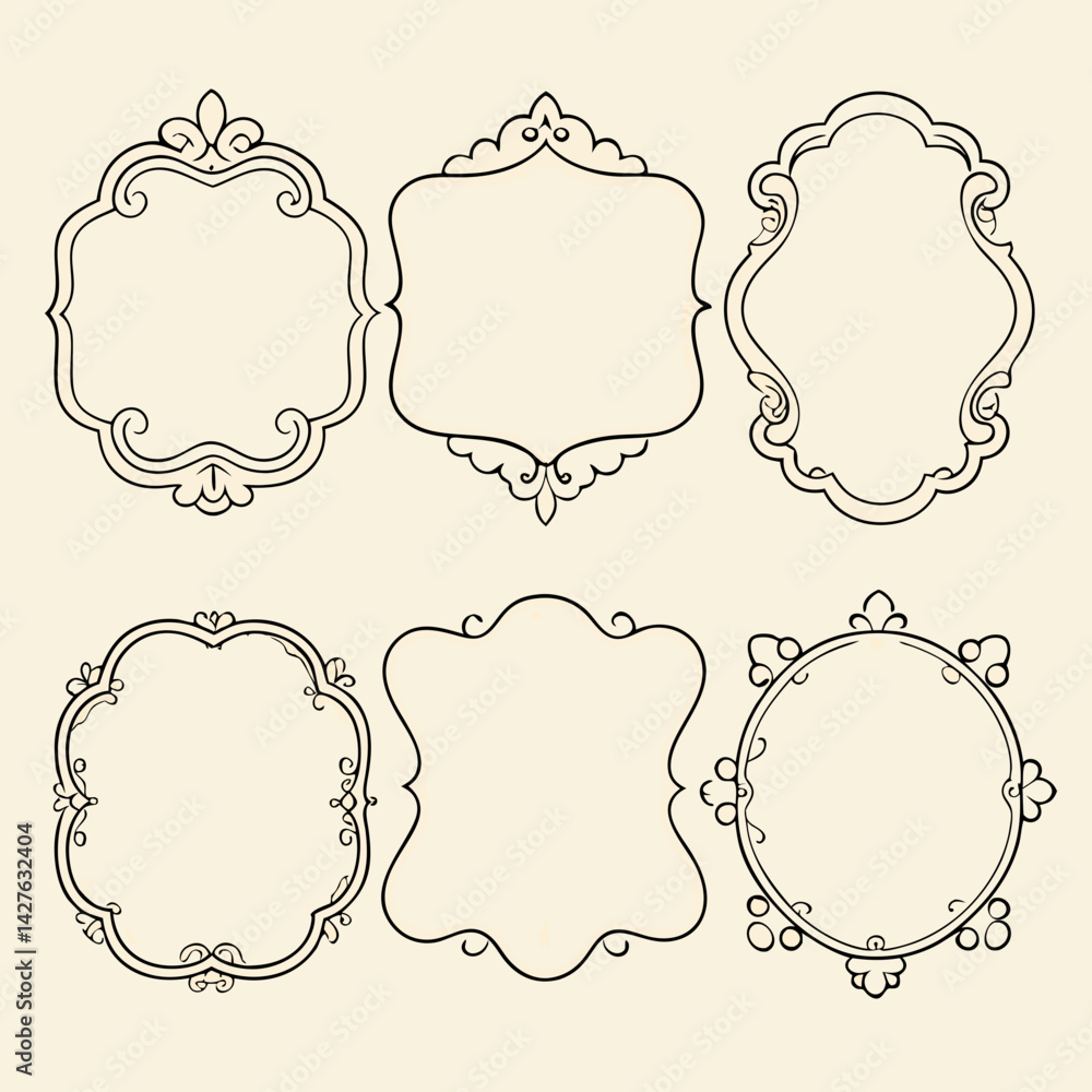 set of vector frames set of vector frames