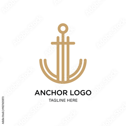 Anchor Logo Graphic Design Vector
