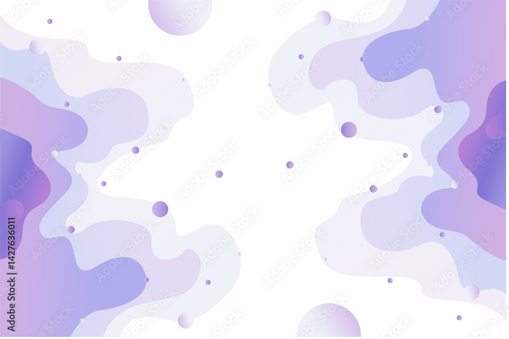 Futuristic Soft Gradient Shapes with Organic Fluid Patterns and Bubble Accents