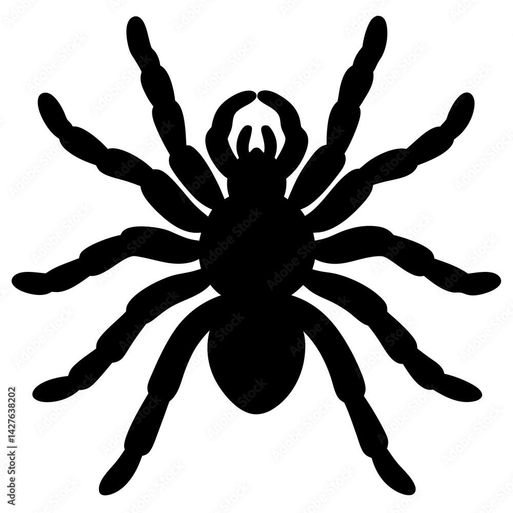 Obraz premium black silhouette of a Arizona Blonde Tarantula animal