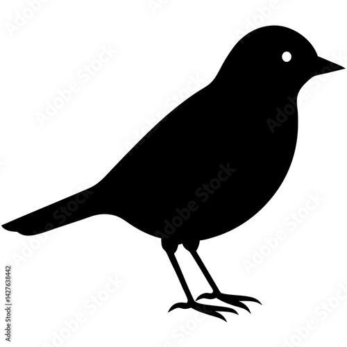 black silhouette of a bird animal