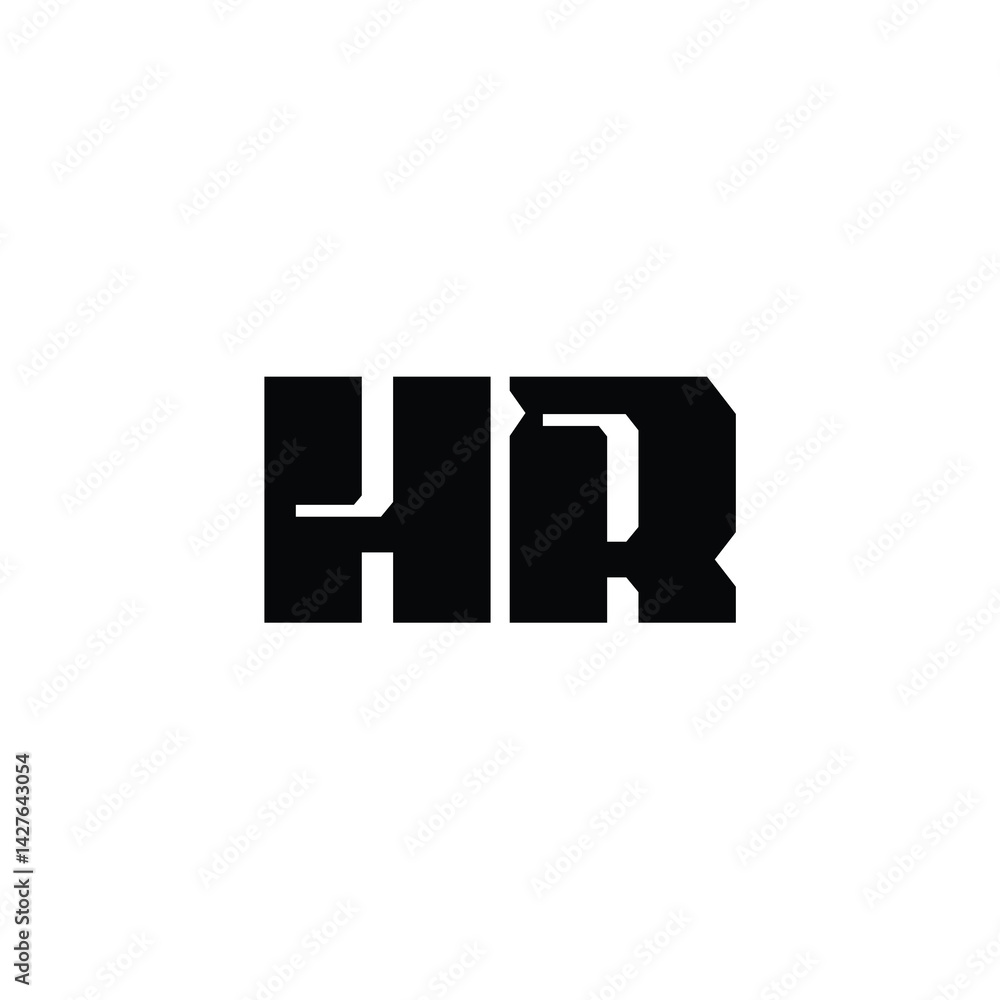HR monogram logo design letter text name symbol monochrome logotype alphabet character simple logo HR monogram logo design letter text name symbol monochrome logotype alphabet character simple logo