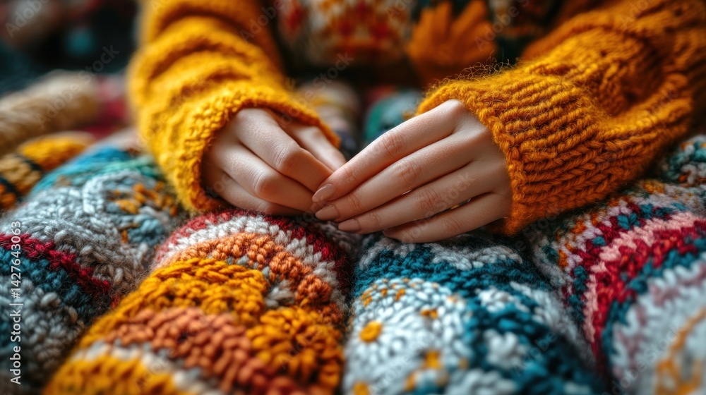 Cozy Knitwear: Hands Wrapped in Warmth Cozy Knitwear: Hands Wrapped in Warmth