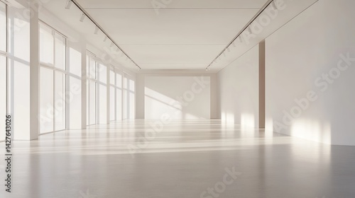 Wallpaper Mural Empty modern gallery space bathed in sunlight Torontodigital.ca