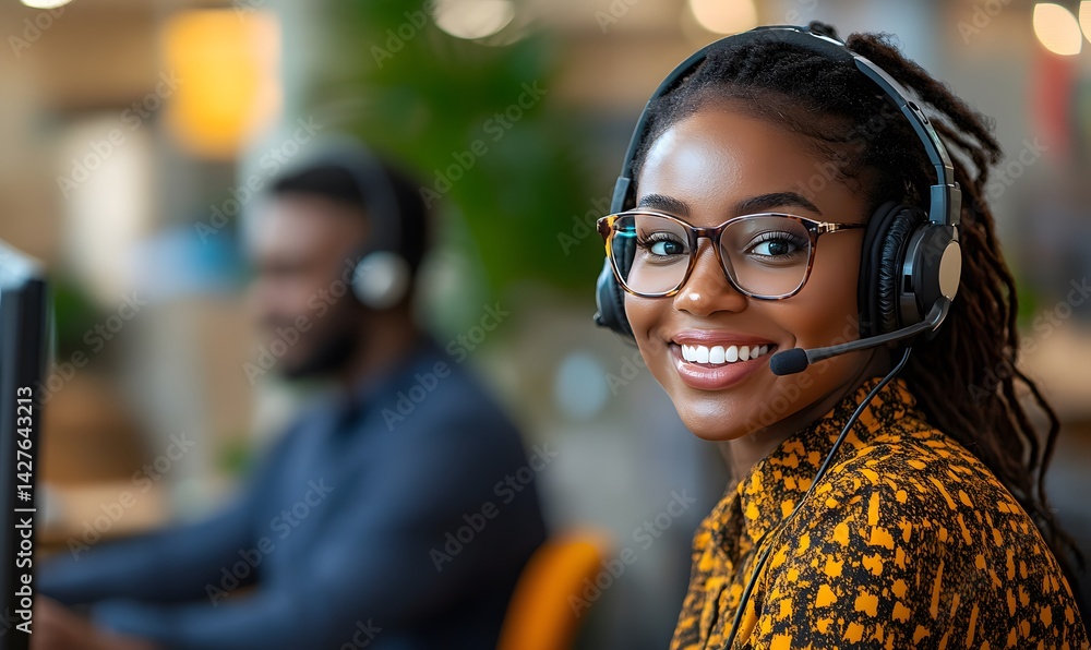 Customer service environment featuring a manager and consultant assisting with online consultations. Cheerful and professional telemarketing agents implementing CRM strategies in an office setting