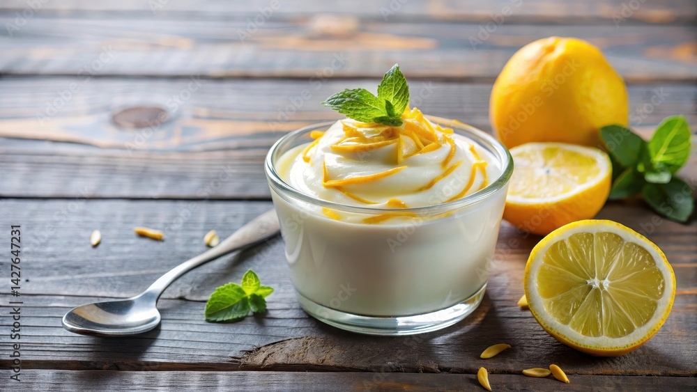 single serving of creamy yogurt with lemon zest garnish, dairy, citrus fruit, dairy, citrus fruit, yogurt, healthy,lemon, topping single serving of creamy yogurt with lemon zest garnish, dairy, citrus fruit, dairy, citrus fruit, yogurt, healthy,lemon, topping