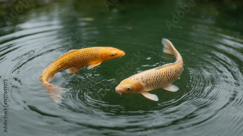 Koi Fish Serenity: Two vibr...