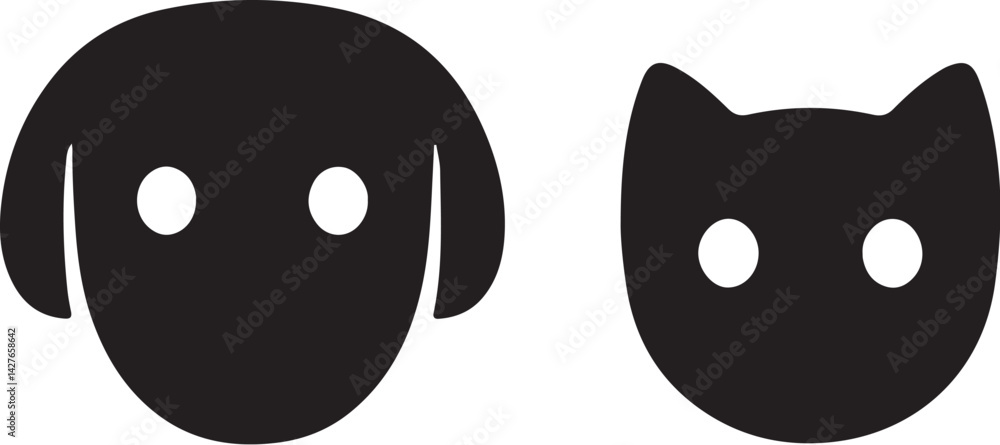 Fototapeta premium Cat simple icon. Vector ICON all icon Viktor