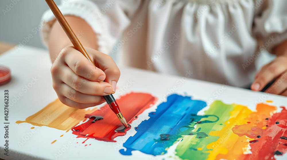 Creative learning Kids drawing, building, or crafting