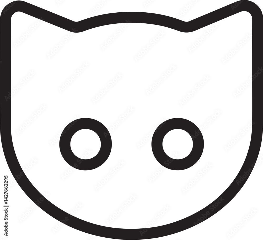 Cat simple icon. Vector ICON all icon Viktor Cat simple icon. Vector ICON all icon Viktor