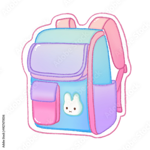 Back to School Concept Featuring Kids Schoolbag Books and Classroom Items in Learning Environment