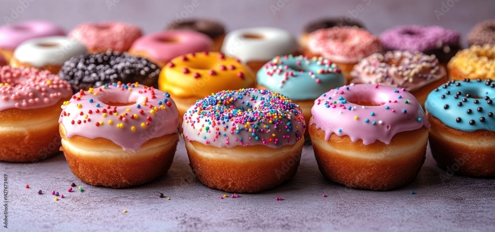 A Colorful Collection of Delicious Donuts A Colorful Collection of Delicious Donuts
