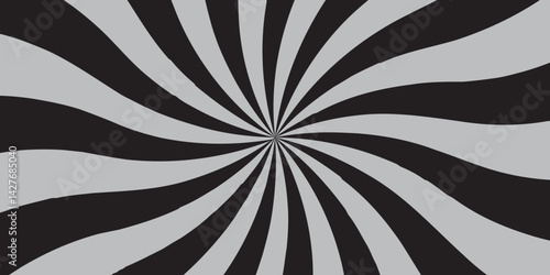 Sunburst Modern retro vintage sunrise sunbeam element spiral striped. Spiral starburst and striped pattern abstract geometric retro sunrays line wavy texture.	