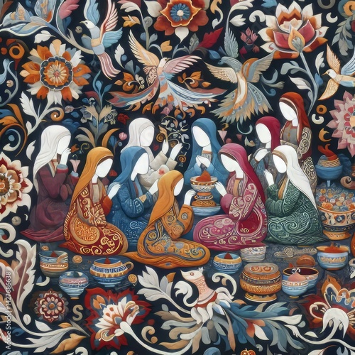 Samarkand embroider suzani textiles with intricate