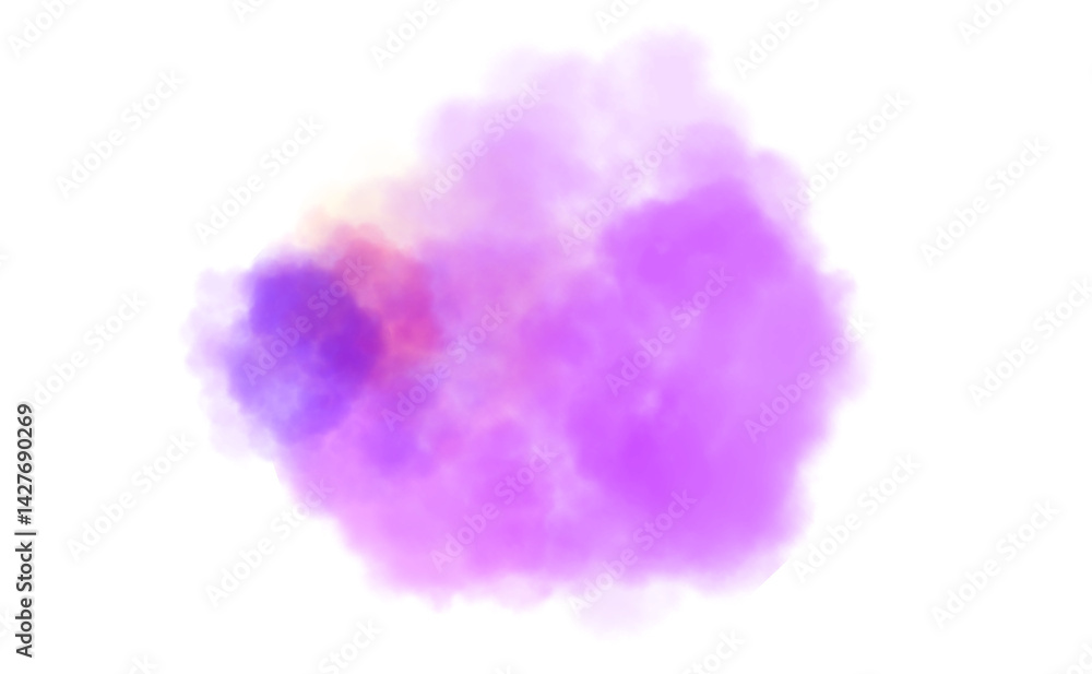 Color smoke effect isolated on transparent white background. blue magic mist cloud fog. Colorful powder dust. Smoke border, Vapor, Smoke PNG for overlay, decoration, covering. Design elements